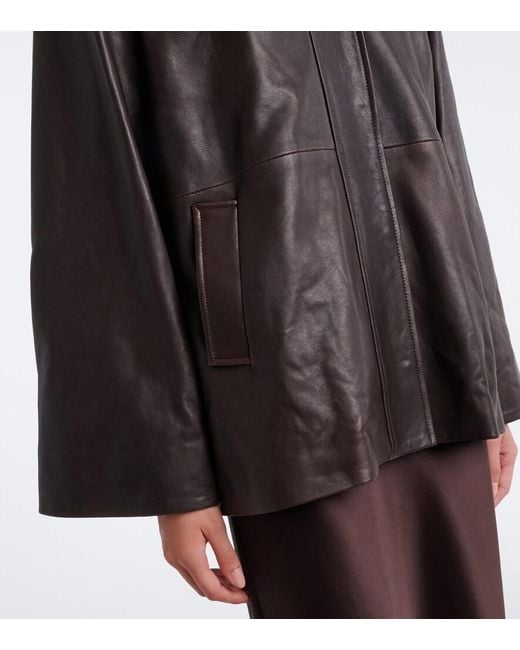 Nour Hammour Black Lowen Leather Jacket