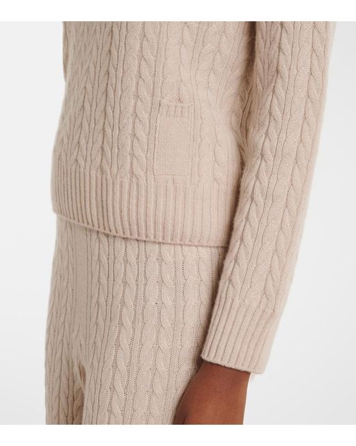 Agnona Natural Cable-Knit Cashmere Sweater