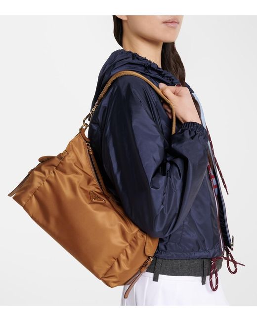 Prada Brown Explore Re-Nylon Large Shoulder Bag