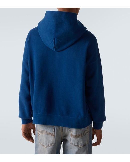 Visvim Blue Cotton Jersey Hoodie for men