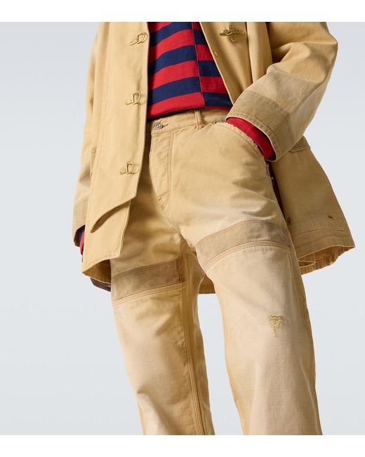 Wales Bonner Natural Sierra Cotton Canvas Straight Pants for men