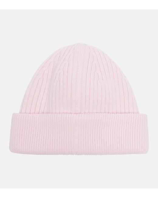 Loewe Pink Logo Wool Beanie