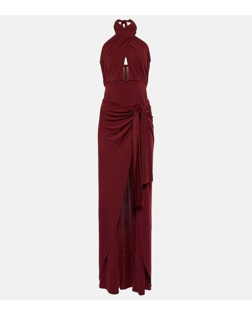 Johanna Ortiz Red Jumpsuit Aus Jersey