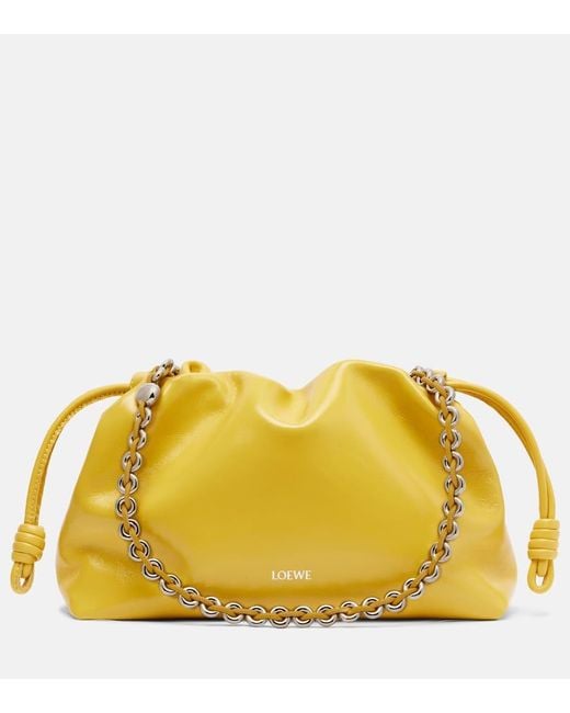 Loewe Yellow Clutch Flamenco Medium Aus Leder