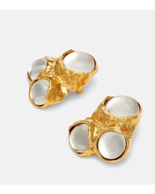 Orecchini A Clip Bubble di Saint Laurent in Metallic