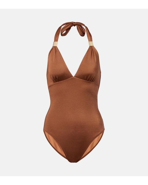 Heidi Klein Brown Badeanzug Grasse