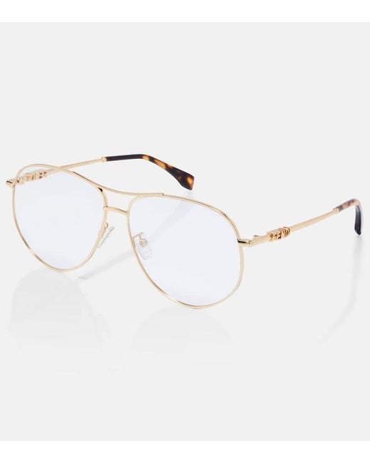 Fendi Metallic Graphy Aviator Glasses