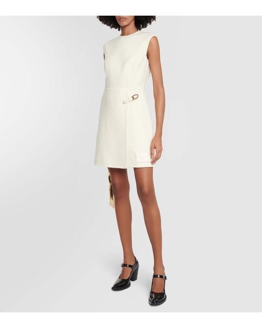 Prada Natural Minikleid Mit Sicherheitsnadel