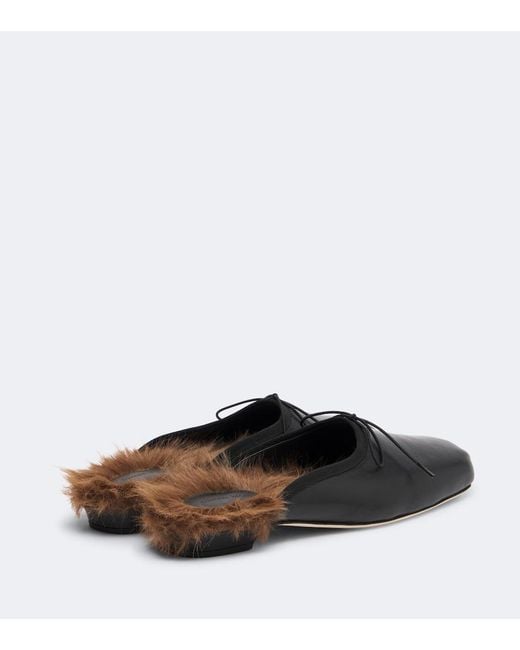 Simone Rocha Black Leather Mules