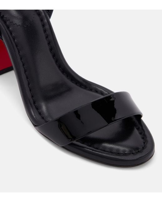 Christian Louboutin Black Miss Sabina 85 Patent Leather Sandals