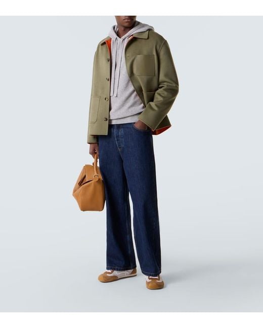 Loewe Green Anagram Wool And Cashmere Jacket for men