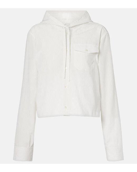 Camisa Cropped Con Capucha J.W. Anderson de color White