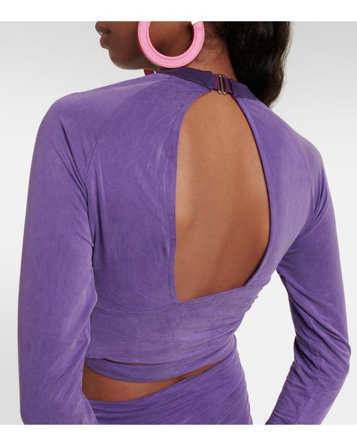 Jacquemus Purple Le T-Shirt Espelho Top