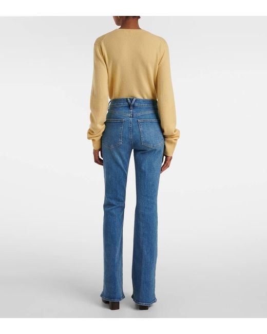 Veronica Beard Blue Beverly High-Rise Flared Jeans