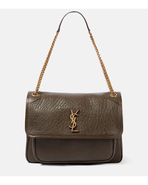 Saint Laurent Brown Niki Large Leather Shoulder Bag