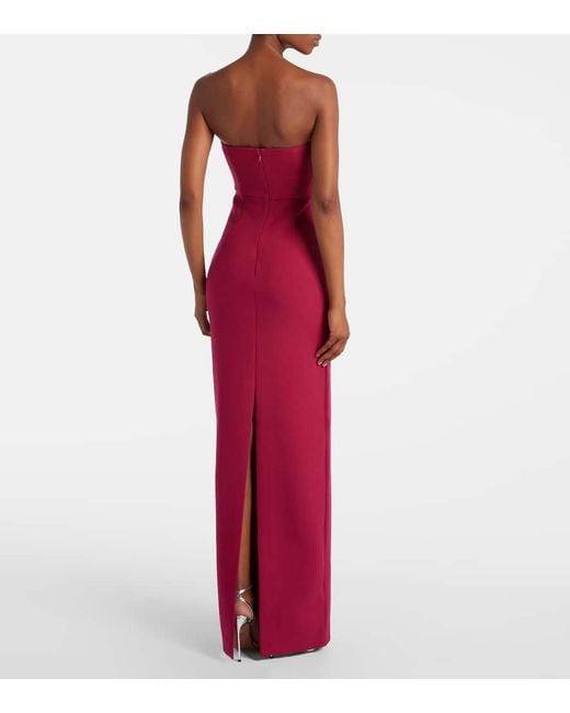 Roland Mouret Red One-Shoulder-Maxikleid Aus Crepe