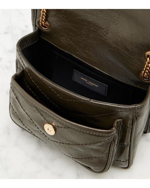 Saint Laurent Black Niki Mini Leather Shoulder Bag