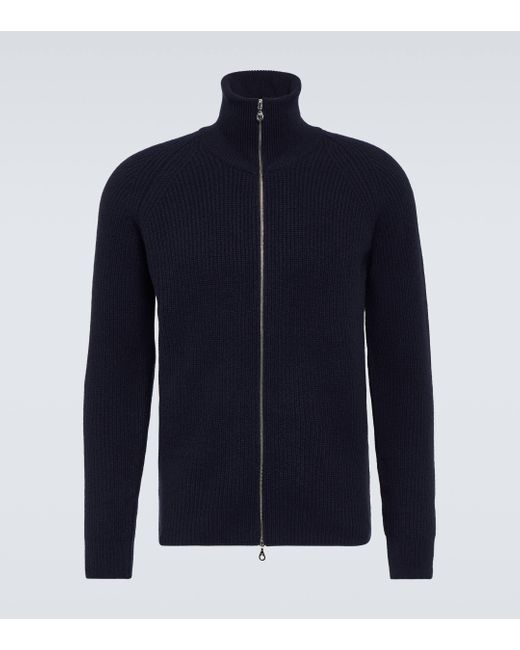 John Smedley Blue Thatch Cashmere And Wool Jacket for men