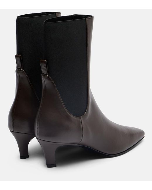 Totême Black 50 Leather Chelsea Boots