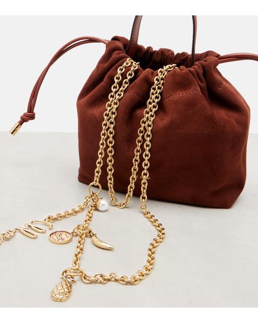 Chloé Brown Icons Small Suede Bucket Bag