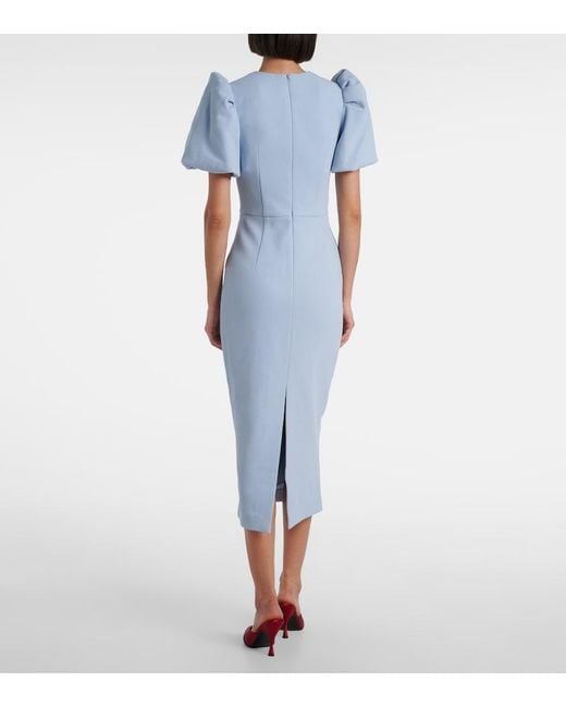 Rebecca Vallance Blue Bridal Annabelle Bow-Detail Midi Dress