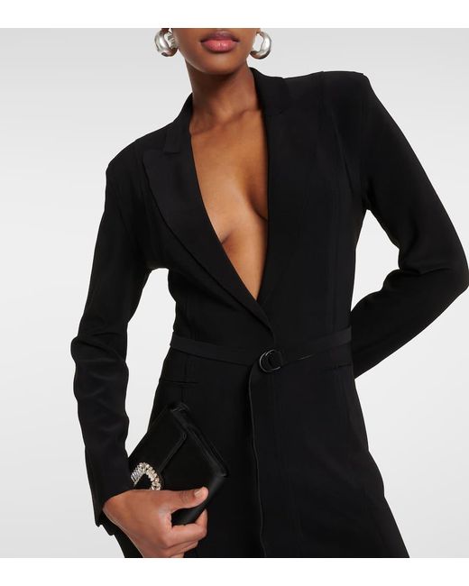 Vestido largo de jersey Norma Kamali de color Black