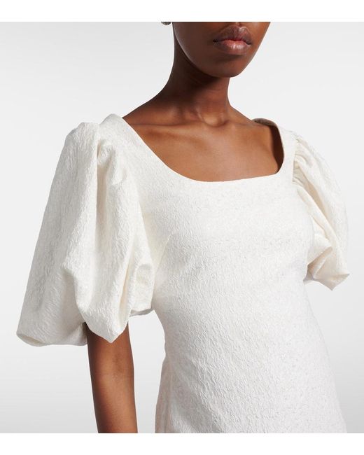 Max Mara White Elegante Quiz Floral Cocktail Dress