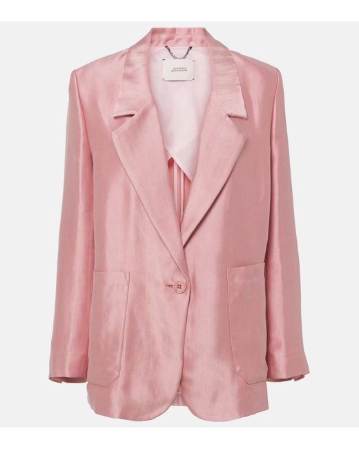 Dorothee Schumacher Pink Slouchy Elegance Satin Blazer