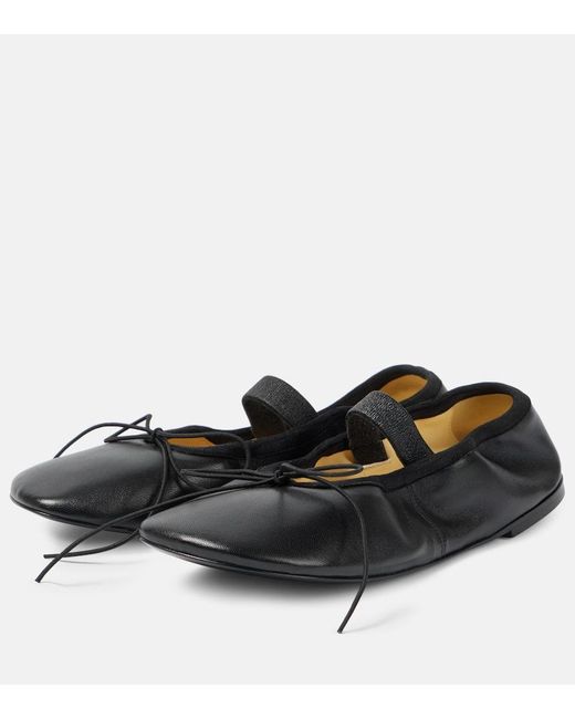 Zapatos Planos Mary Jane Glove De Piel Proenza Schouler de color Black