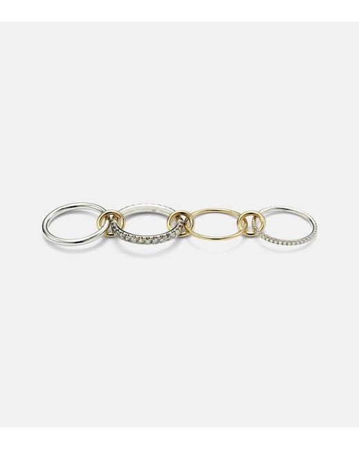 Spinelli Kilcollin White Arla Sterling And 18Kt Ring With Diamonds