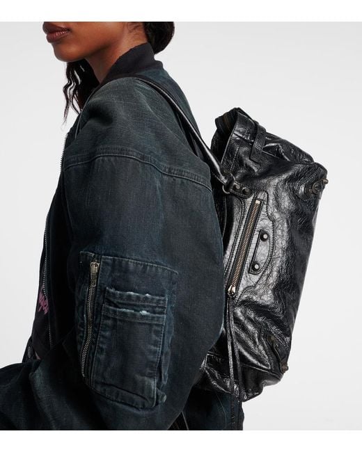 Balenciaga Black Schultertasche Le City East-West Medium