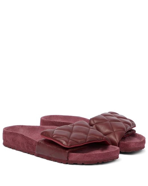 Birkenstock 1774 Sylt 1774 Padded Leather Sandals in Oxblood (Purple) | Lyst