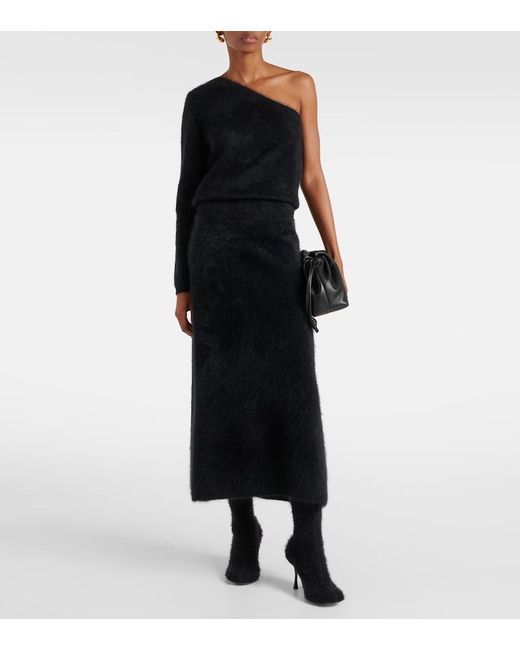 Gianvito Rossi Black 85 Knitted Bootie