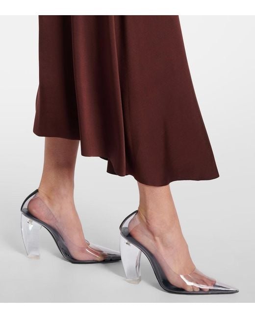 Victoria Beckham Purple Hooded Jersey Midi Dress