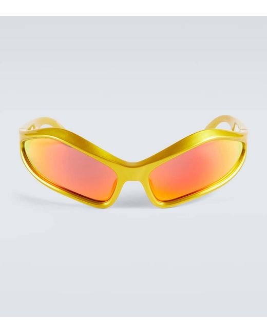 Gafas de sol mascara Balenciaga de hombre de color Yellow
