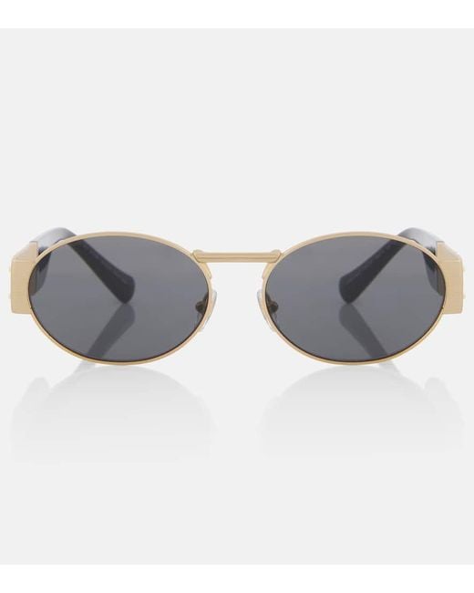 Versace Gray Medusa '95 Oval Sunglasses