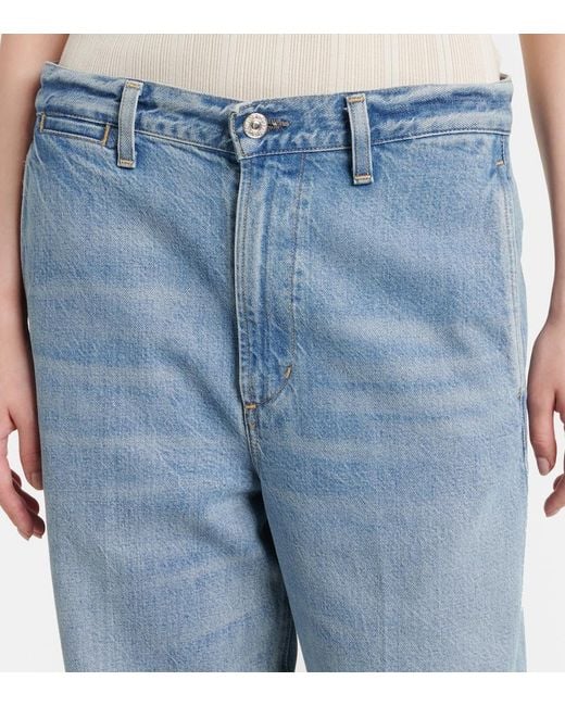 Citizens of Humanity Blue Ayla Mid-Rise Wide-Leg Jeans