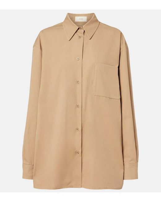 The Row Natural Tansy Cotton And Cashmere Shirt