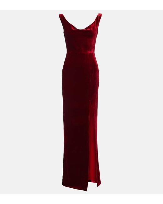 Roland Mouret Red Velvet Gown