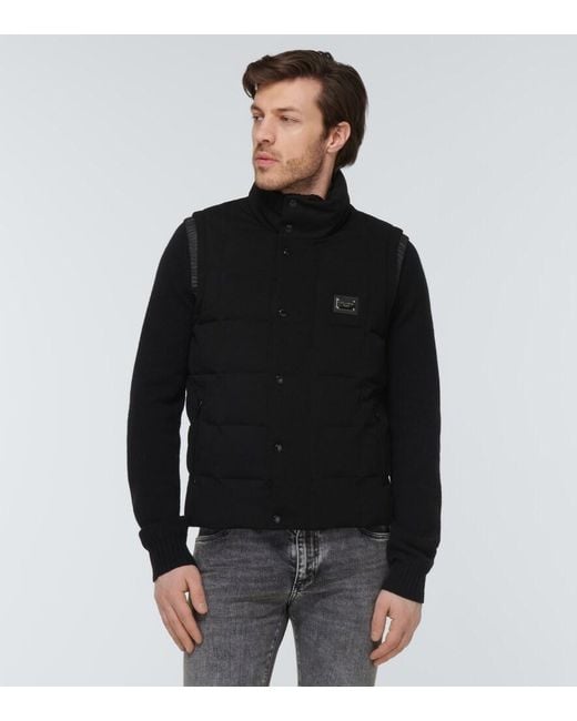 Dolce & Gabbana Black Padded Vest for men