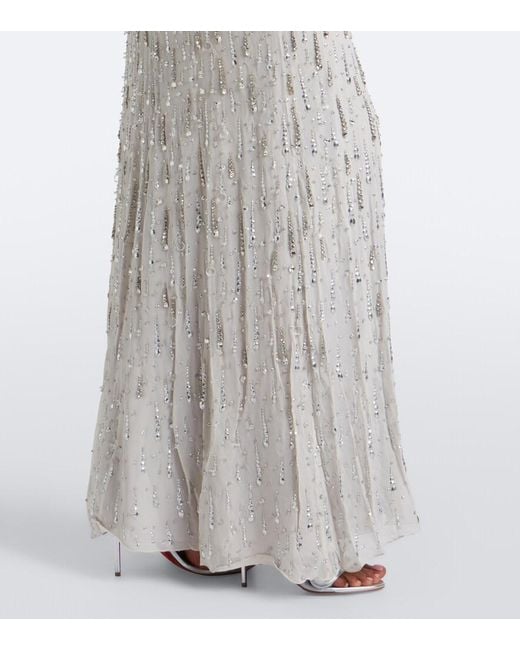 Jenny Packham White Santa Fe Embellished Gown