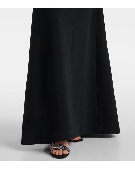David Koma Black Embellished Cady Gown