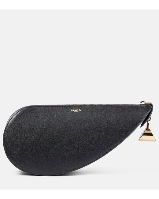 Alaïa Black Clutch Le Demi Cour Aus Leder