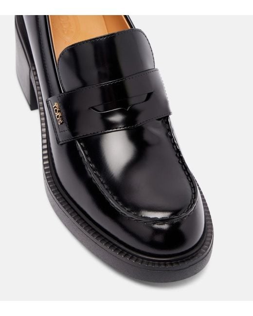 Tod's Black Leather Pump Loafers