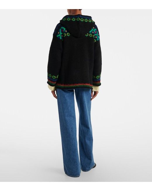 Polo Ralph Lauren Black Hooded Wool Sweater