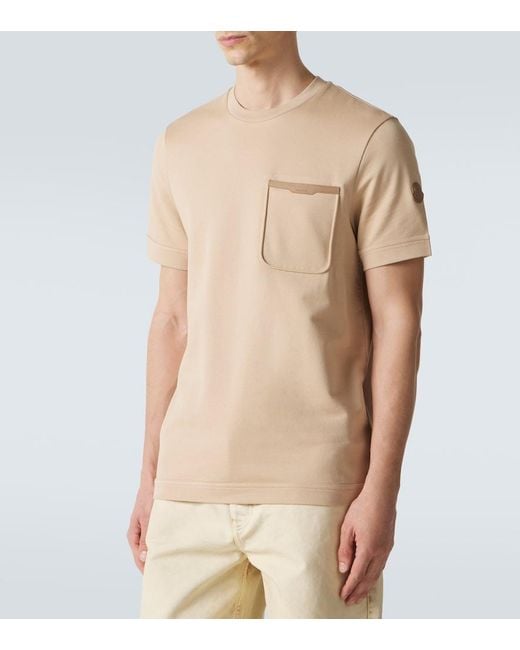 Moncler Natural Cotton Jersey T-Shirt for men