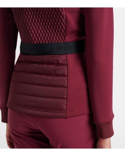 Fusalp Red Meryl Quilted Technical Jacket