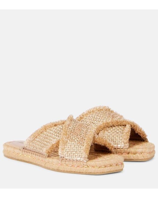 Jimmy Choo Natural Aciel Espadrille Slides