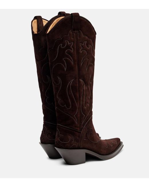 Gabriela Hearst Brown Capitana Leather Cowboy Boots