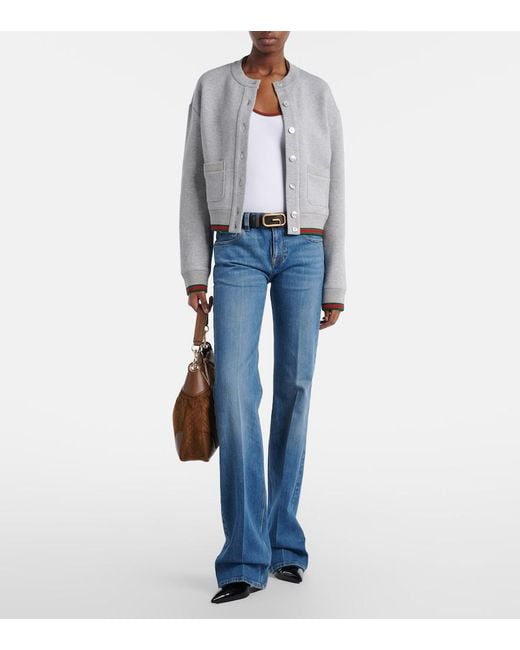 Gucci Blue Faded Flared Jeans
